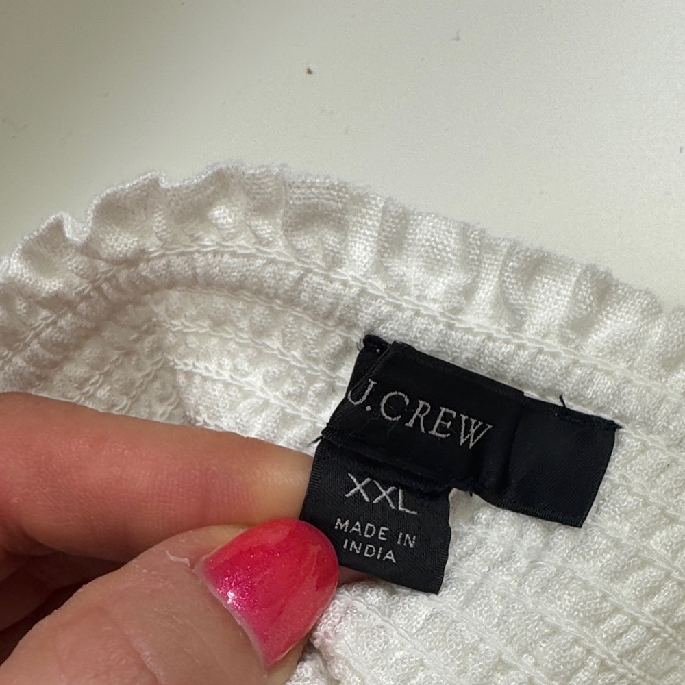 J. Crew Linen Smocked Waist Mini Skirt Bundle XXL Plus Size Black, White & Linen - Picture 3 of 16